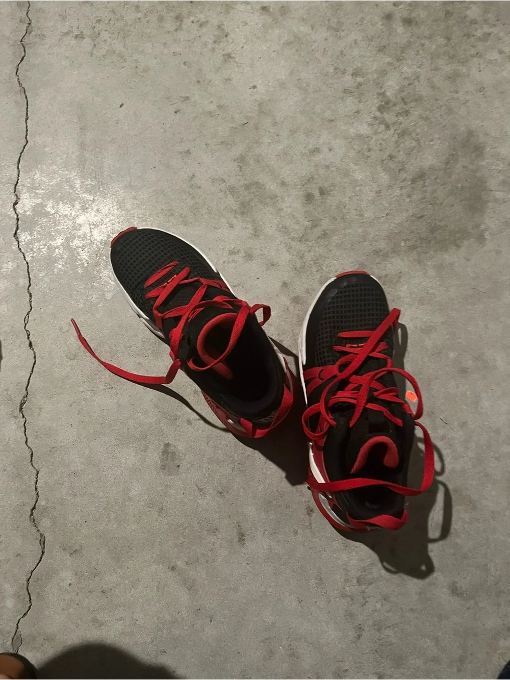 Nike Kids Black and Red Athletic Sneakers